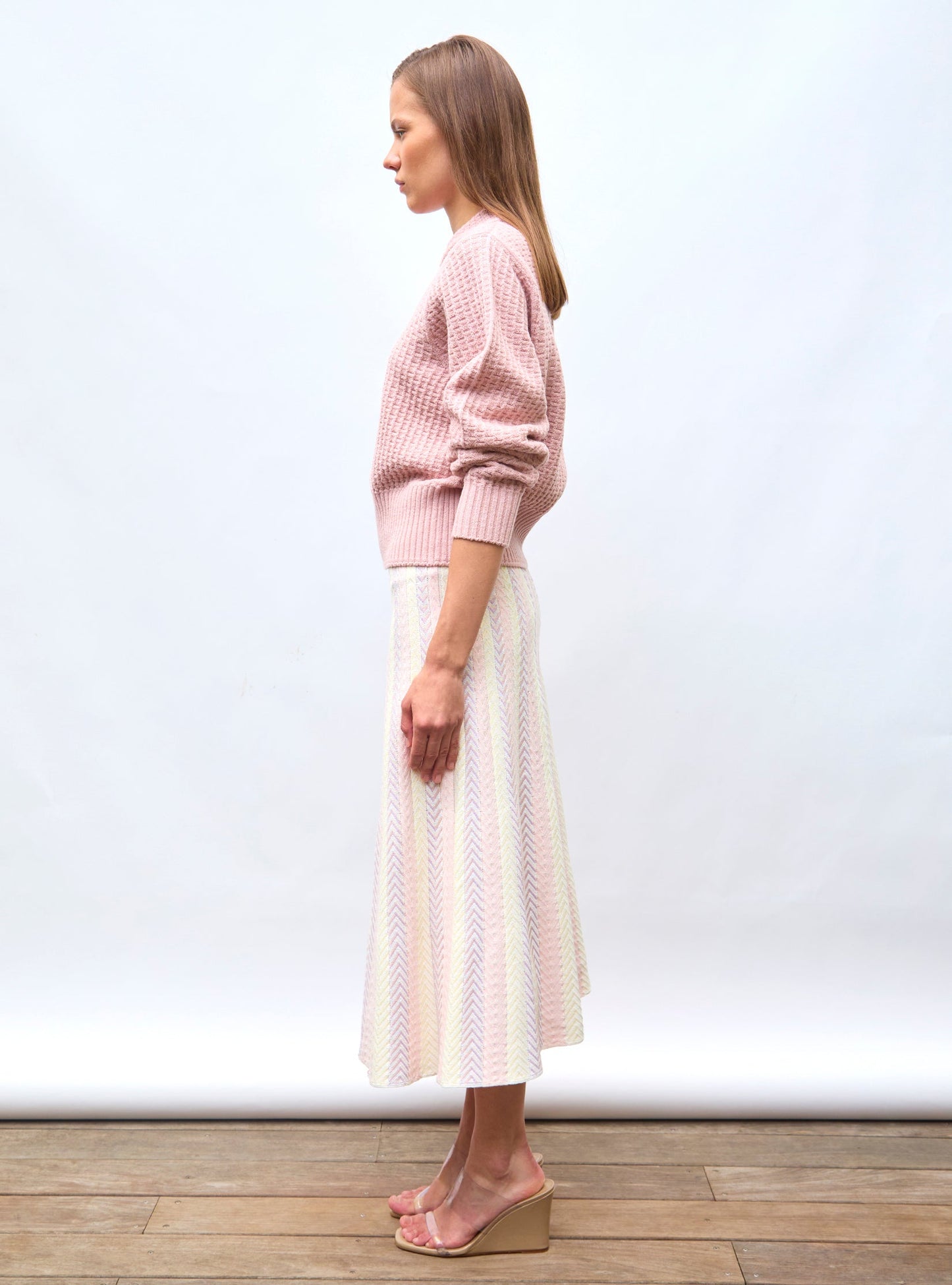 pull fin maille gaufrée