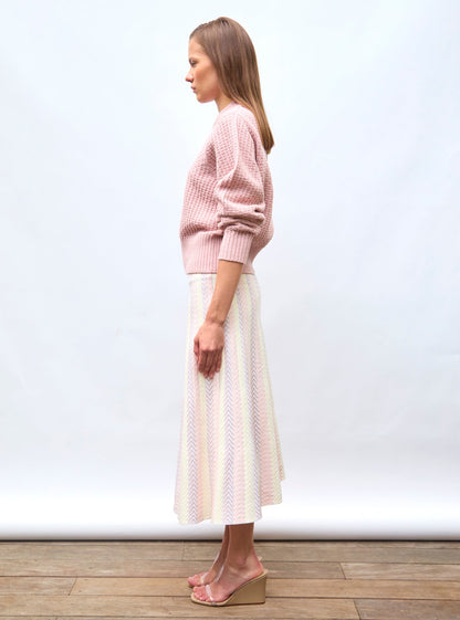 pull fin maille gaufrée