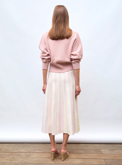 pull fin maille gaufrée