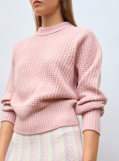 pull fin maille gaufrée