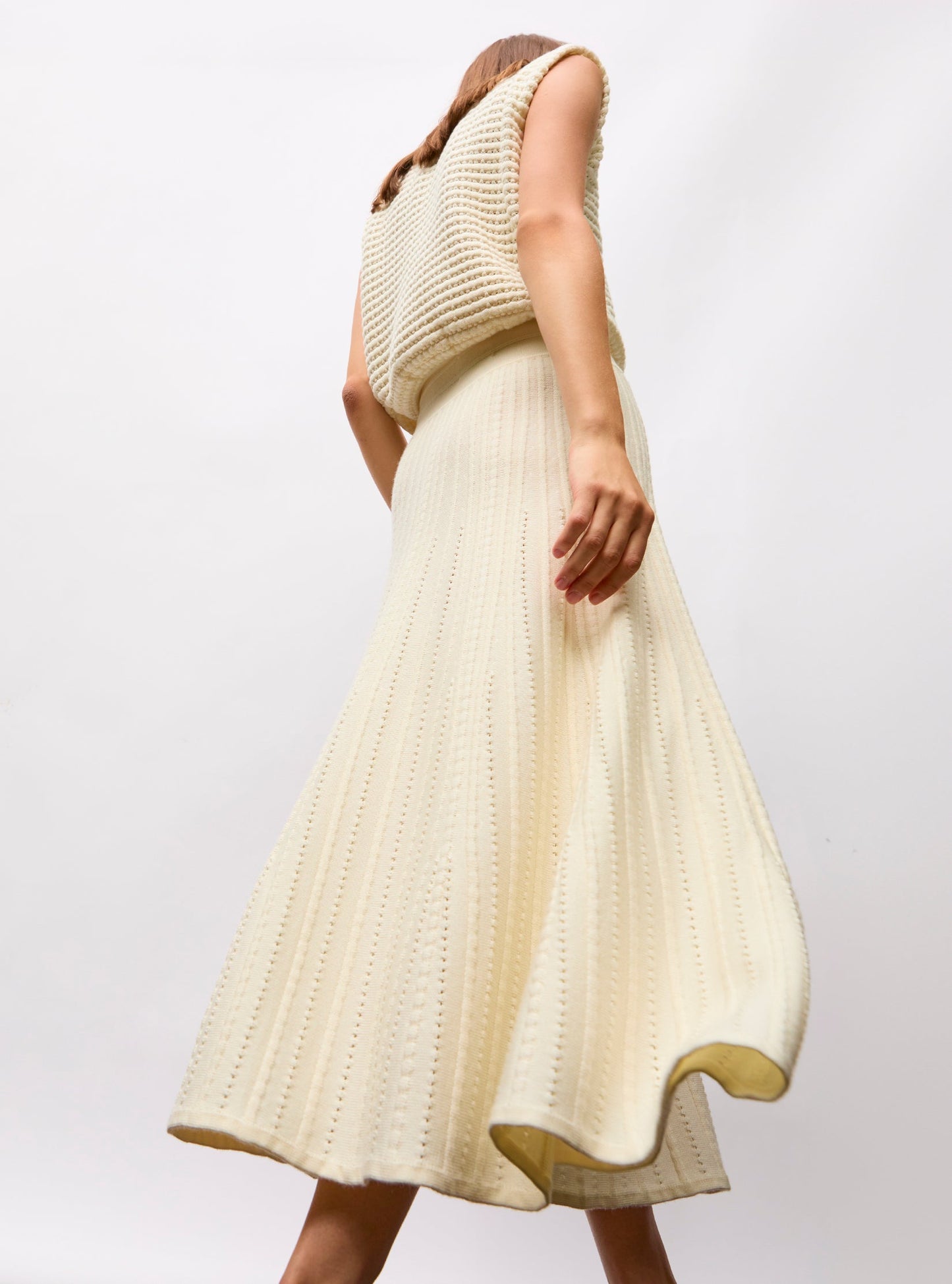 jupe longue maille bijou