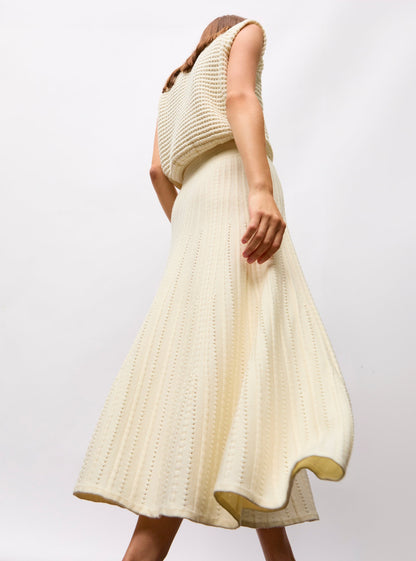 jupe longue maille bijou