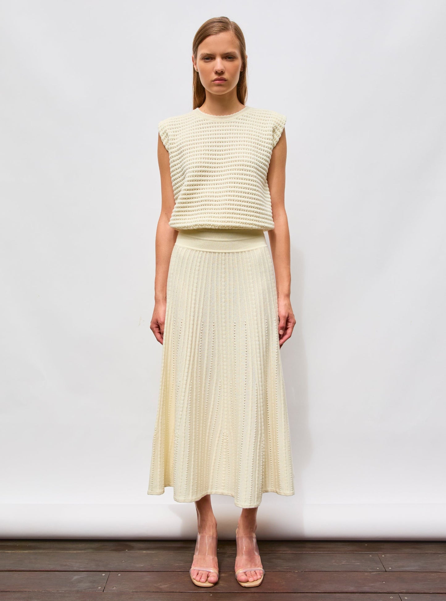 jupe longue maille bijou