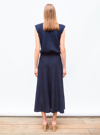 jupe longue maille bijou