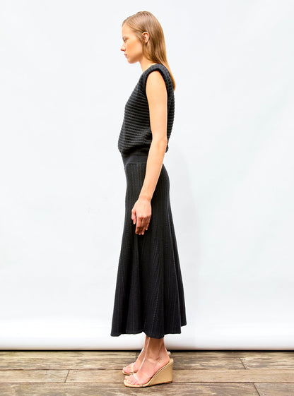 jupe longue maille bijou