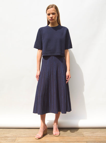 top fin maille ondulée