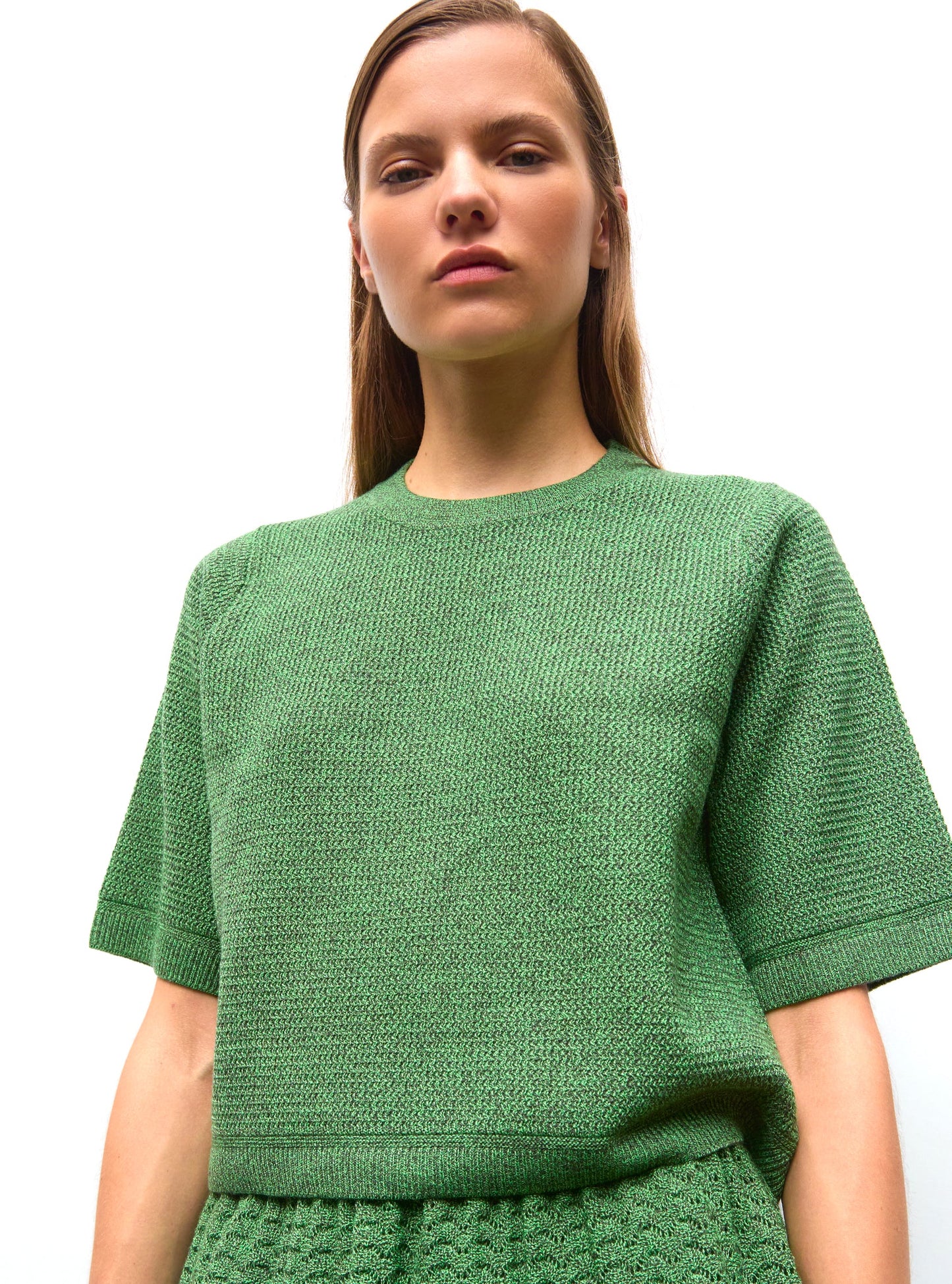 top fin maille ondulée