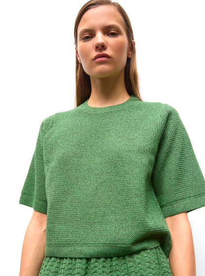 top fin maille ondulée