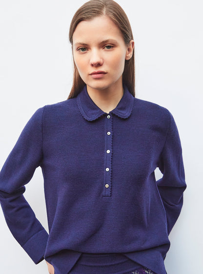 chemise maille col croquet
