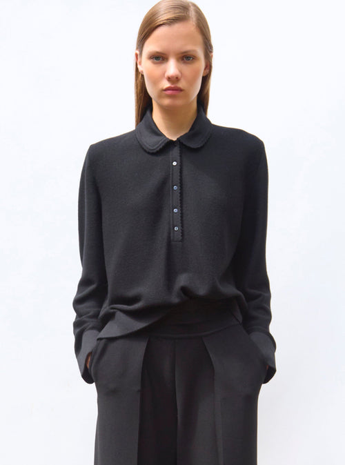 chemise maille col croquet
