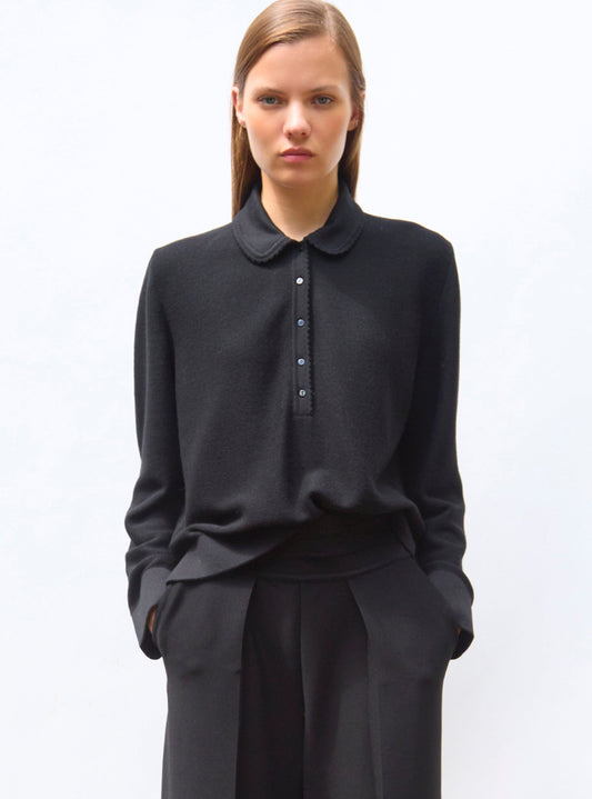 chemise maille col croquet