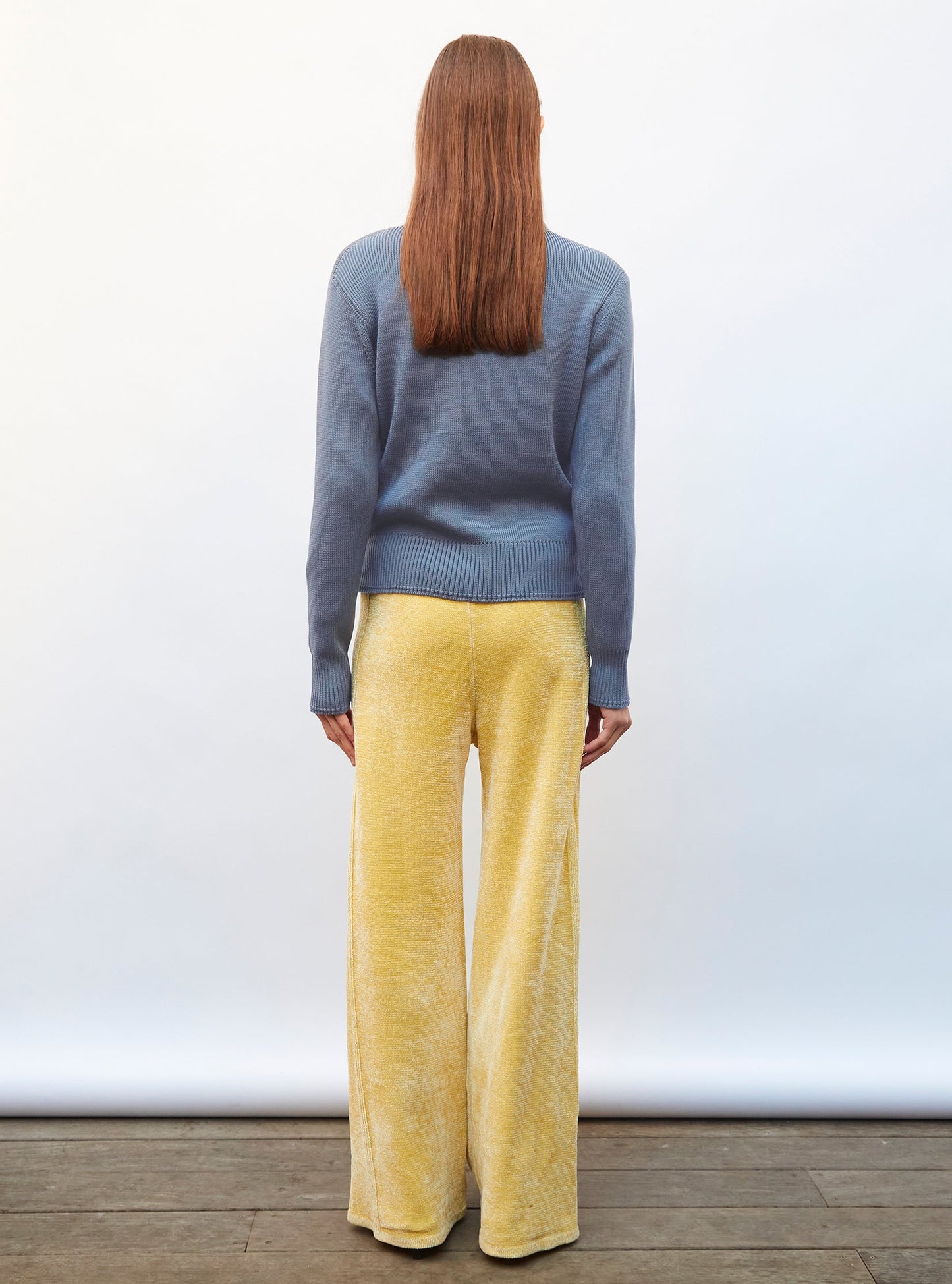 pantalon en maille velours