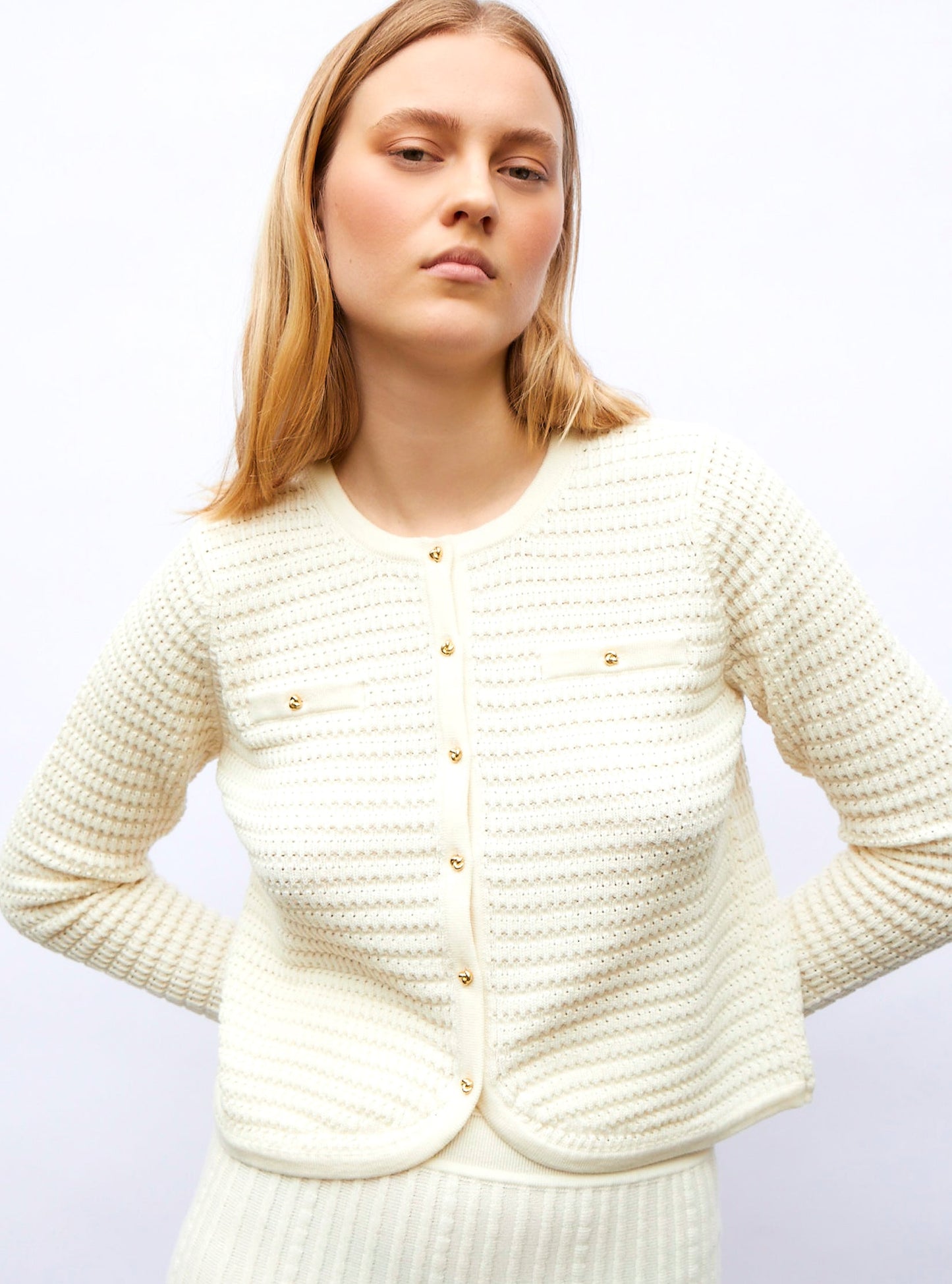 veste maille gaufrée