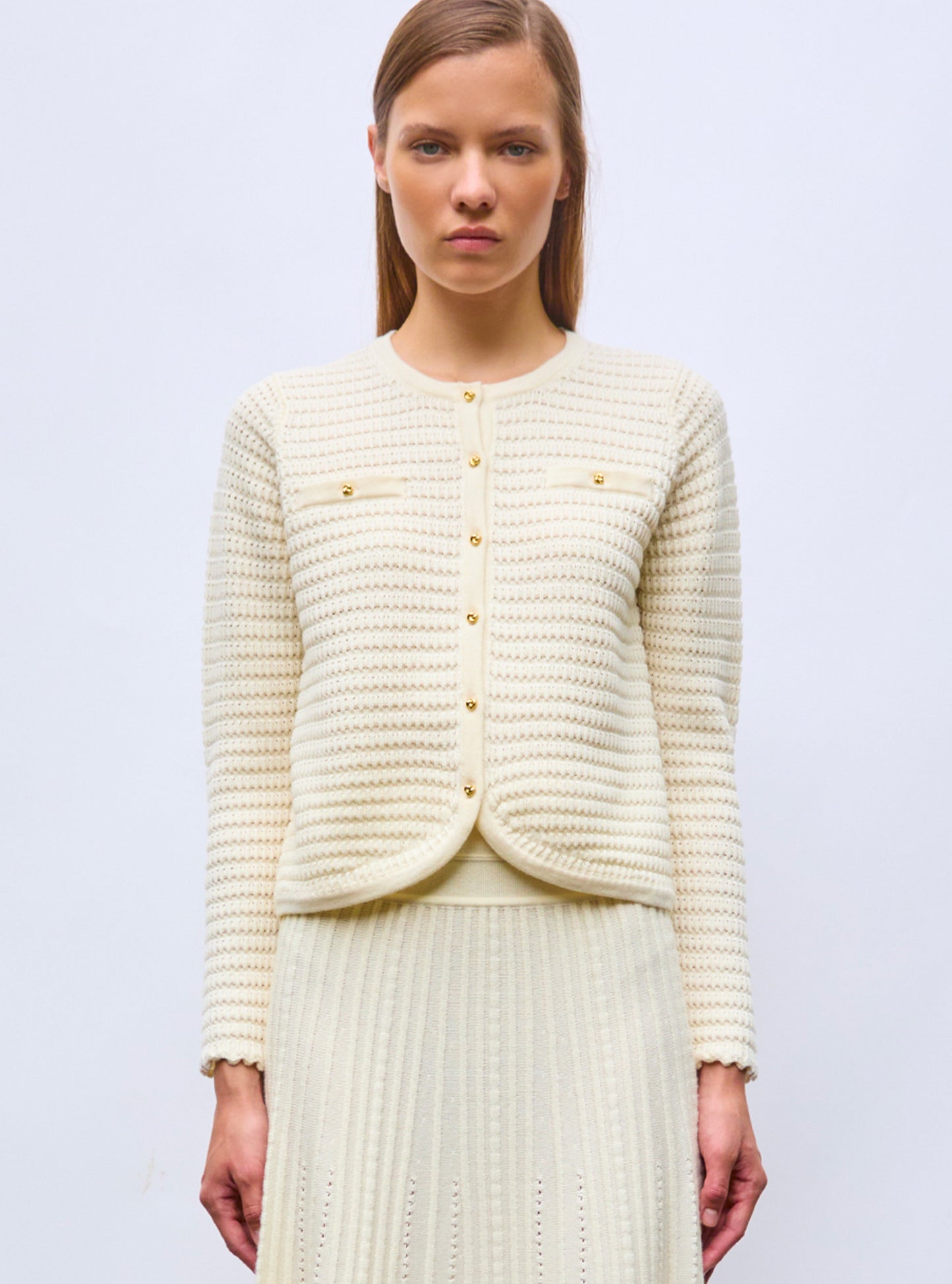 veste maille gaufrée