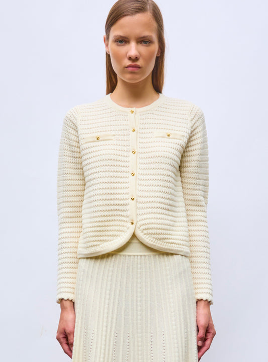 veste maille gaufrée