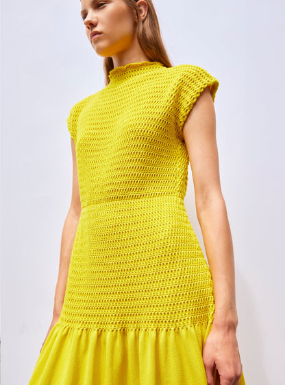 robe longue maille smockée
