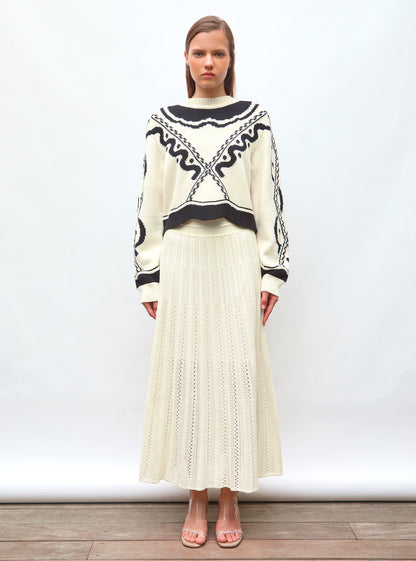 pull maille jacquard