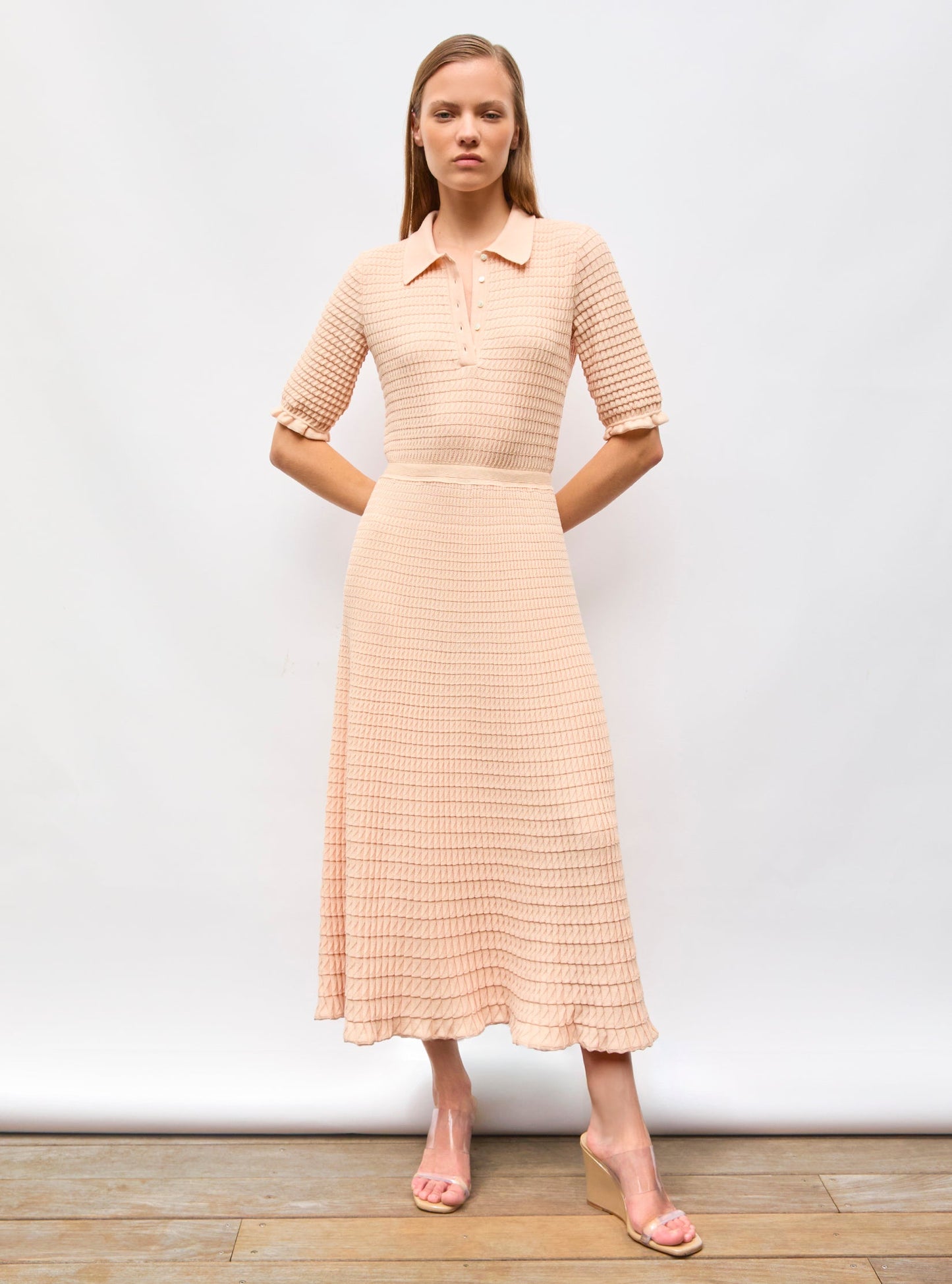 robe longue maille origami