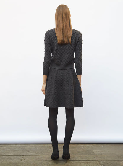 cardigan maille boutis