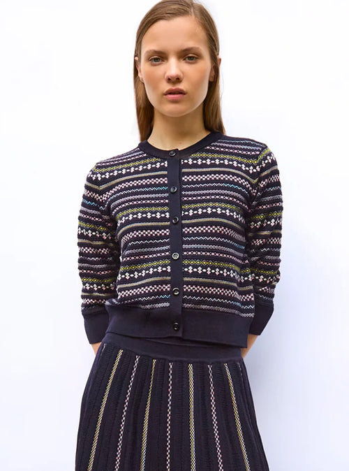 cardigan maille jacquard fair isle