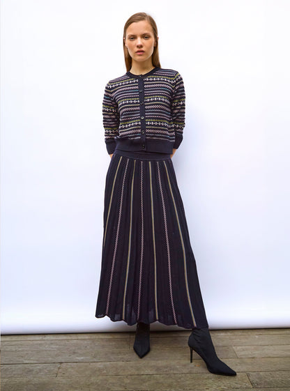 cardigan maille jacquard fair isle