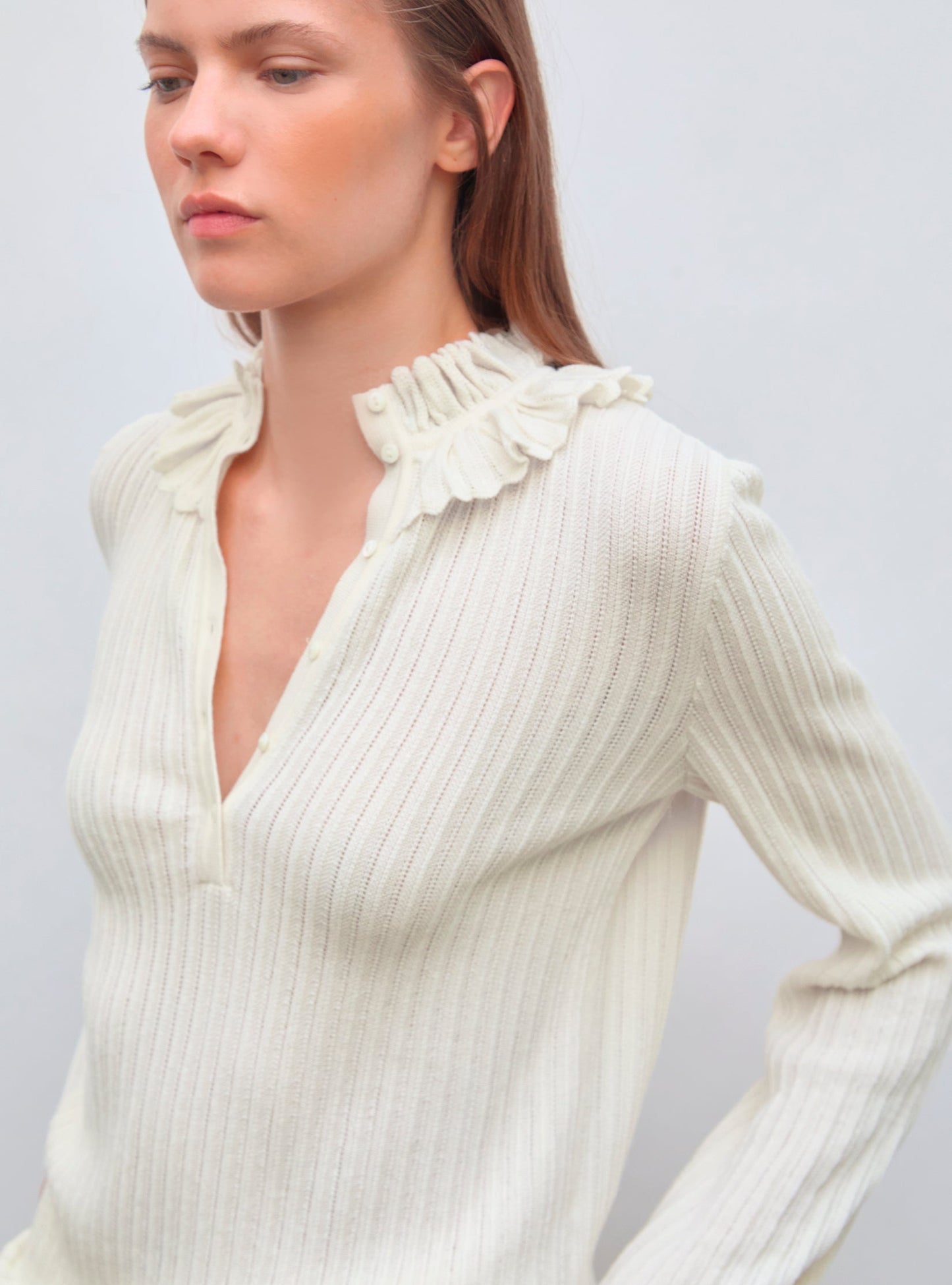 blouse maille mini-chevrons