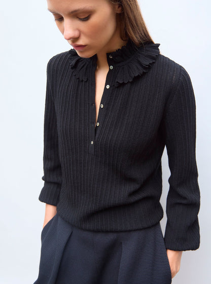 blouse maille mini-chevrons