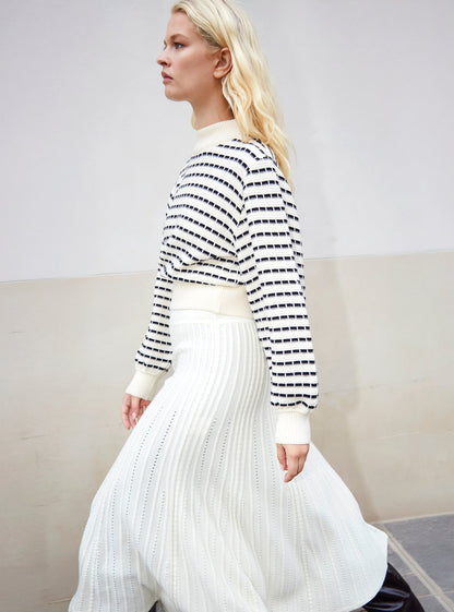 pull maille manches blousantes