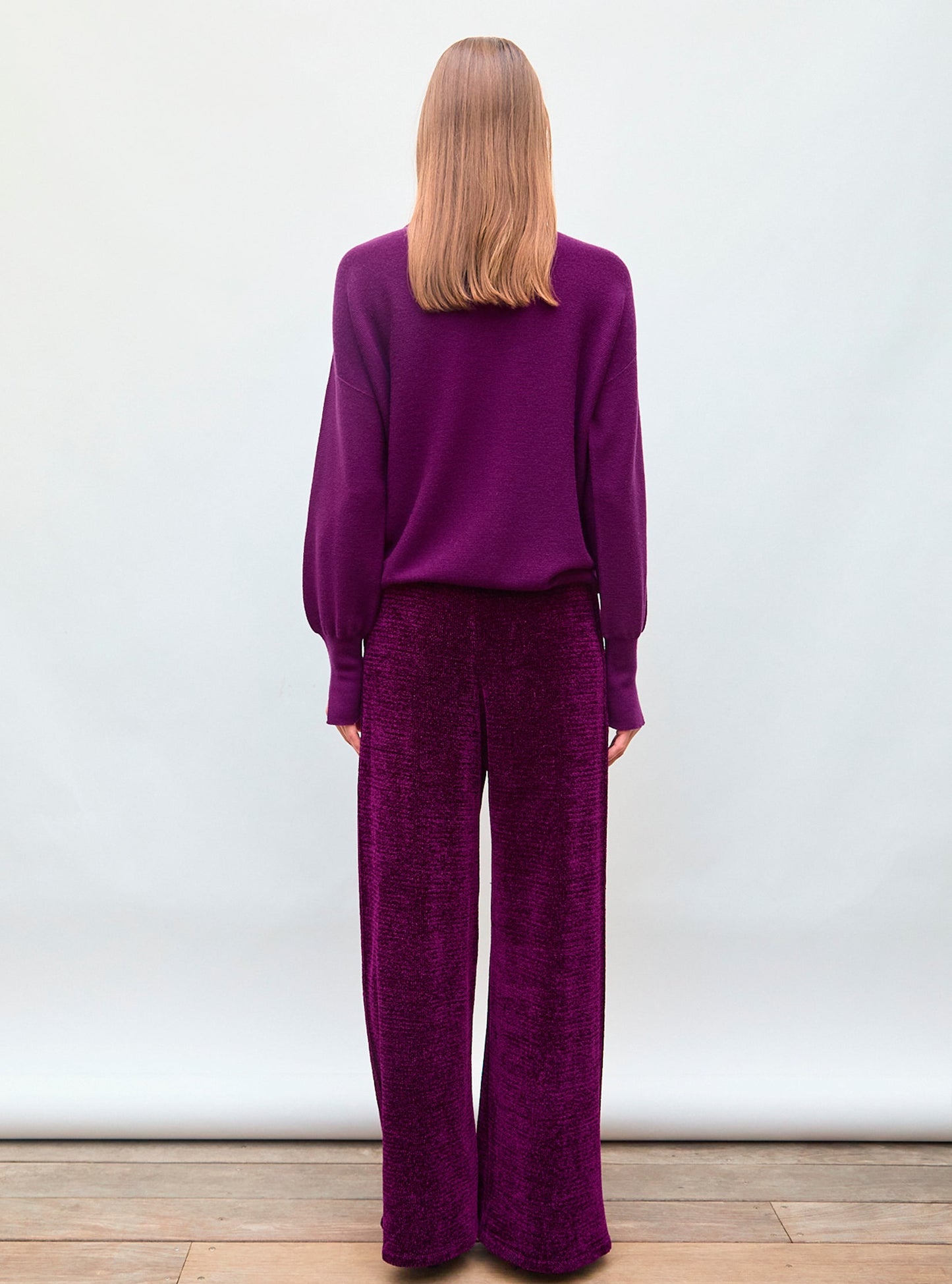 pantalon en maille velours