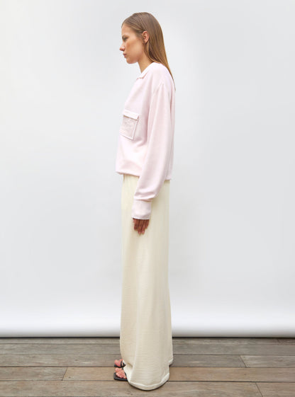 chemise maille col gansé