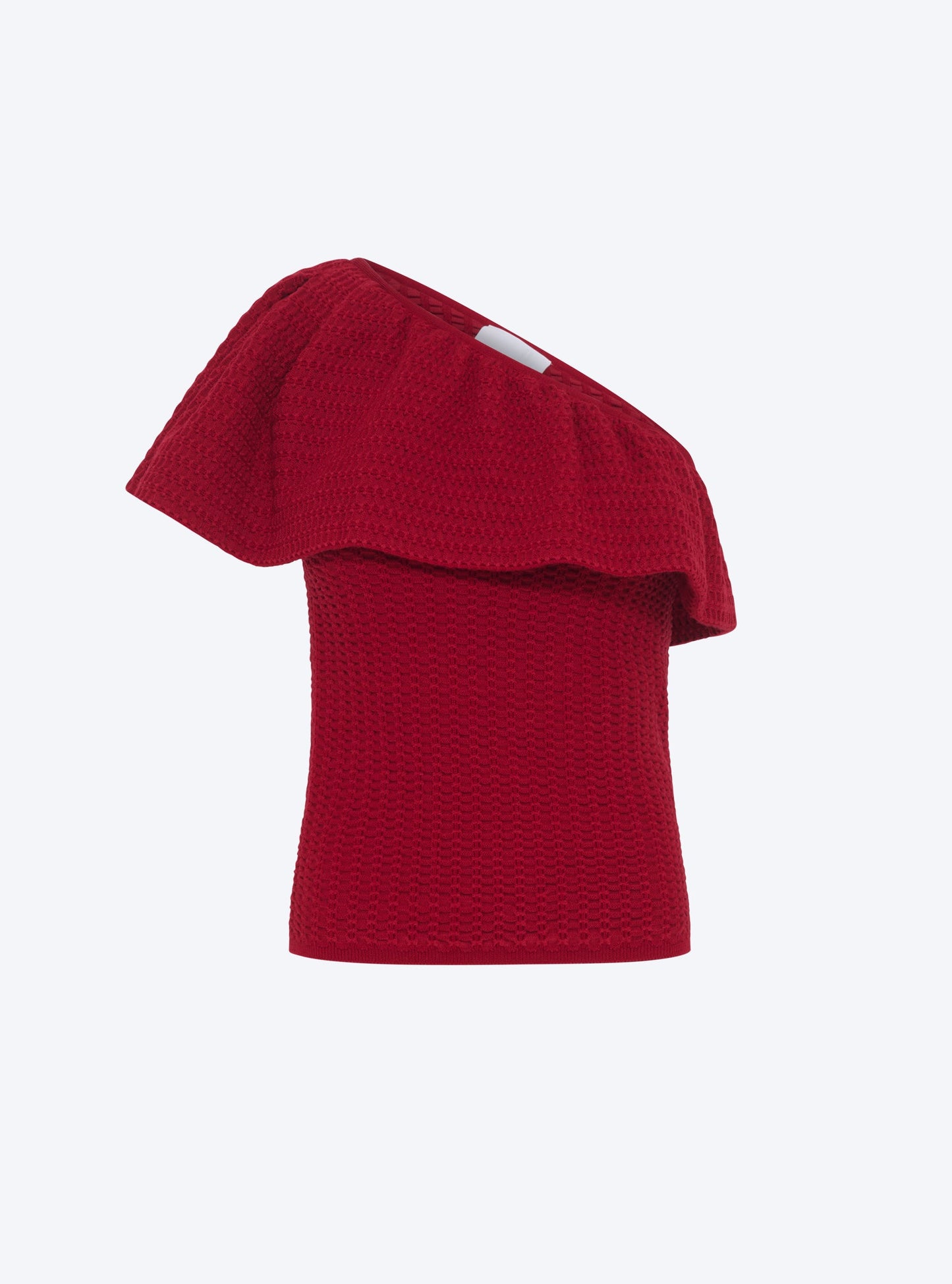 one shoulder en maille smockée