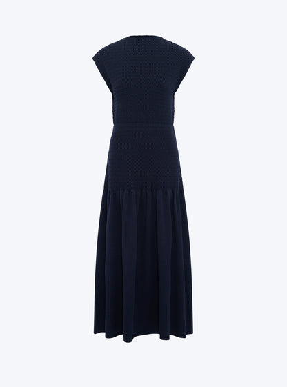robe longue maille smockée