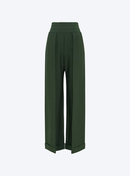 pantalon taille haute maille couture