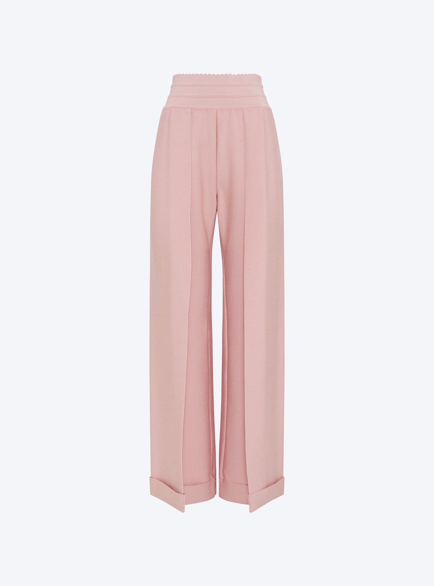 pantalon taille haute maille couture