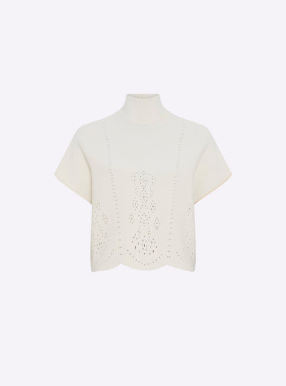 top maille broderie anglaise