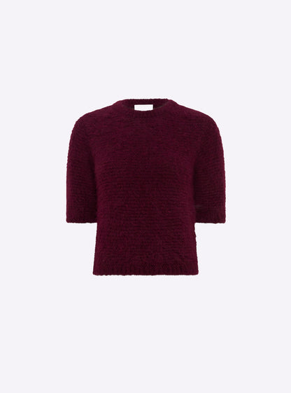 top manches coudes maille duveteuse