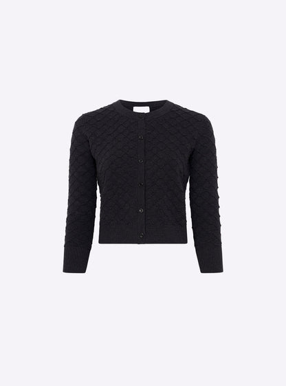 cardigan maille boutis