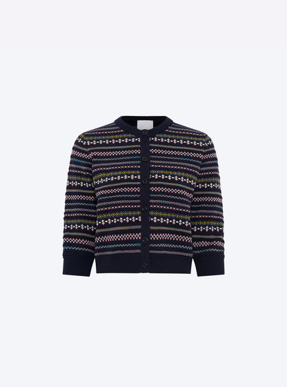 cardigan maille jacquard fair isle