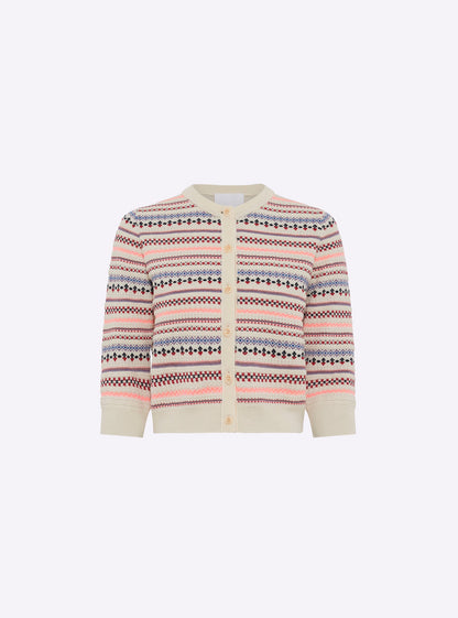 cardigan maille jacquard fair isle