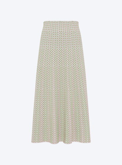jupe réversible maille chevron