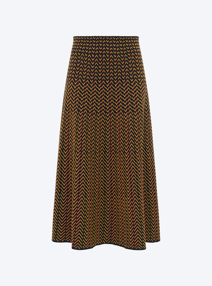 jupe réversible maille chevron