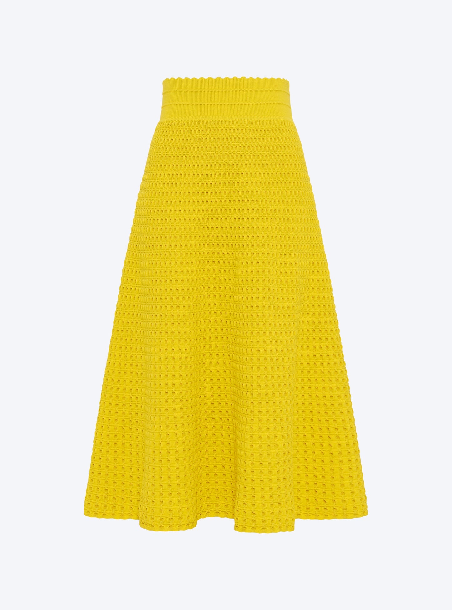 jupe midi maille smockée