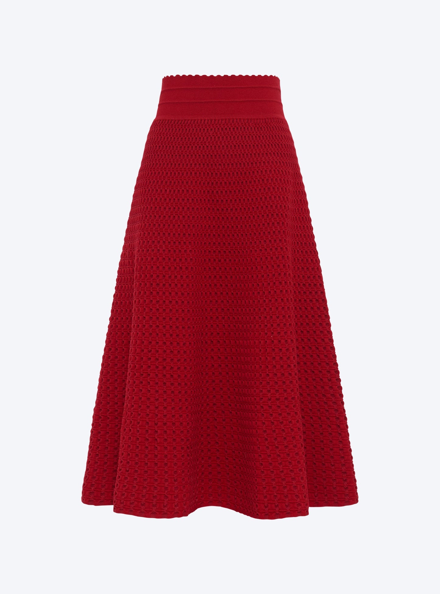 jupe midi maille smockée