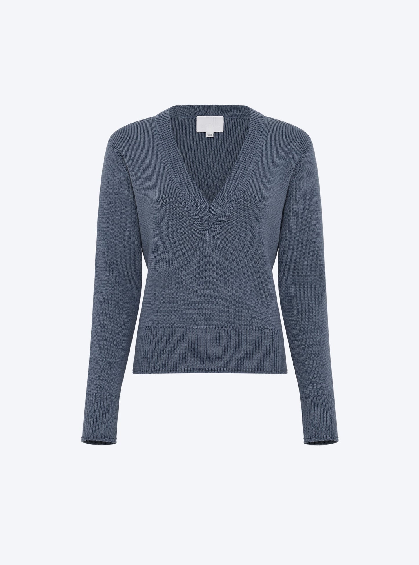 pull col v maille pleine