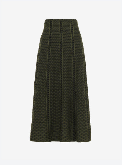 jupe en maille panier tressé