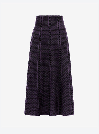 jupe en maille panier tressé