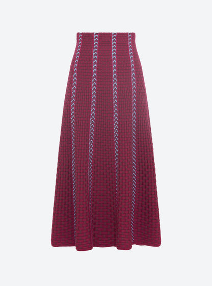 jupe en maille panier tressé