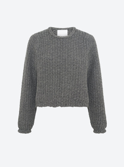 top col rond maille tweedée