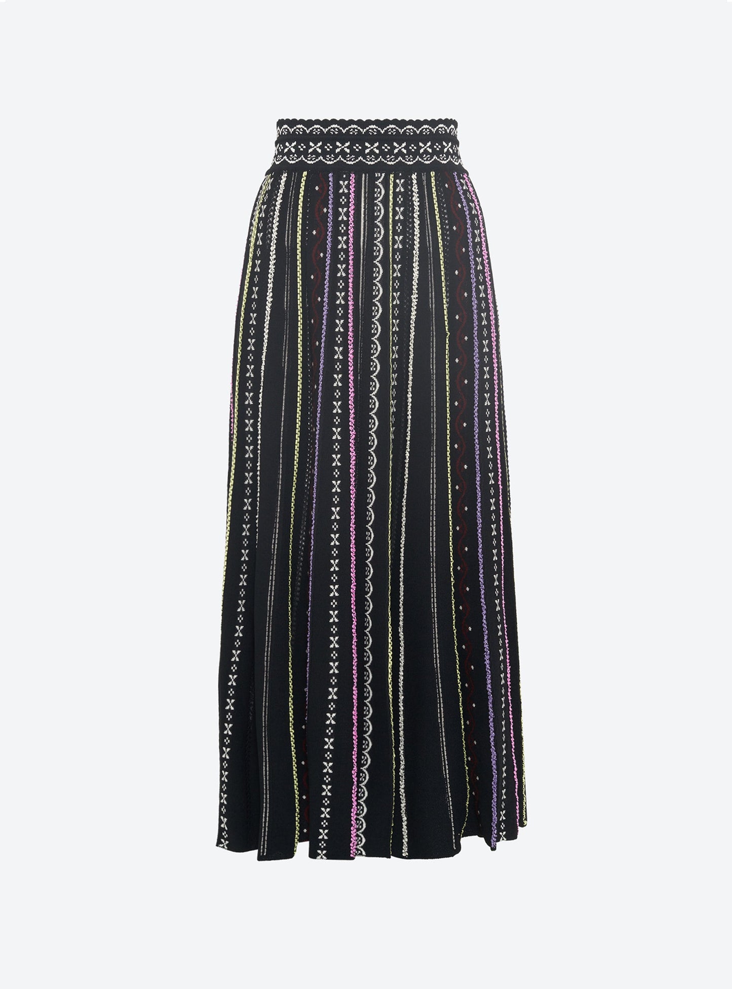 jupe longue maille plumetis