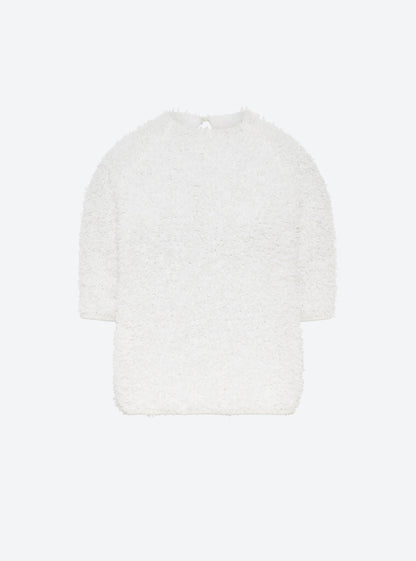 top plumetis manches coudes